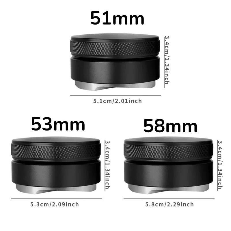 Coffee Distributor Espresso Distribution Tool/Leveler 3 Angled Slopes Adjustable Palm Tamper Fits for 51/53/58mm Portafilter