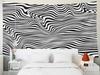 Black White Relief Tunnel Optical Illusion Tapestry 60X50Inches Wall Art Tapestries Hanging For Dorm Room Living Home Decorative
