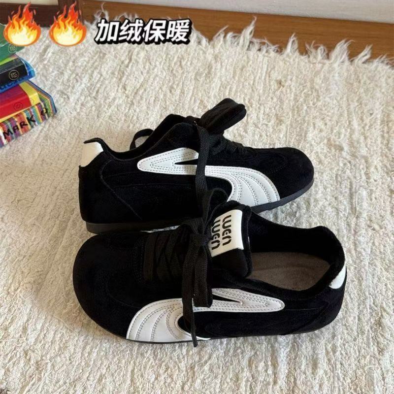 Black German training shoes New niche design sense casual breathable casual Forrest Gump shoes in autumn