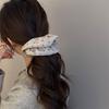 Korean Floral Knitted Scrunchies Women Girls Elastic Hair Band Accessories Tie Hair Ring Rope Headwear Headdress Ponytail Holder