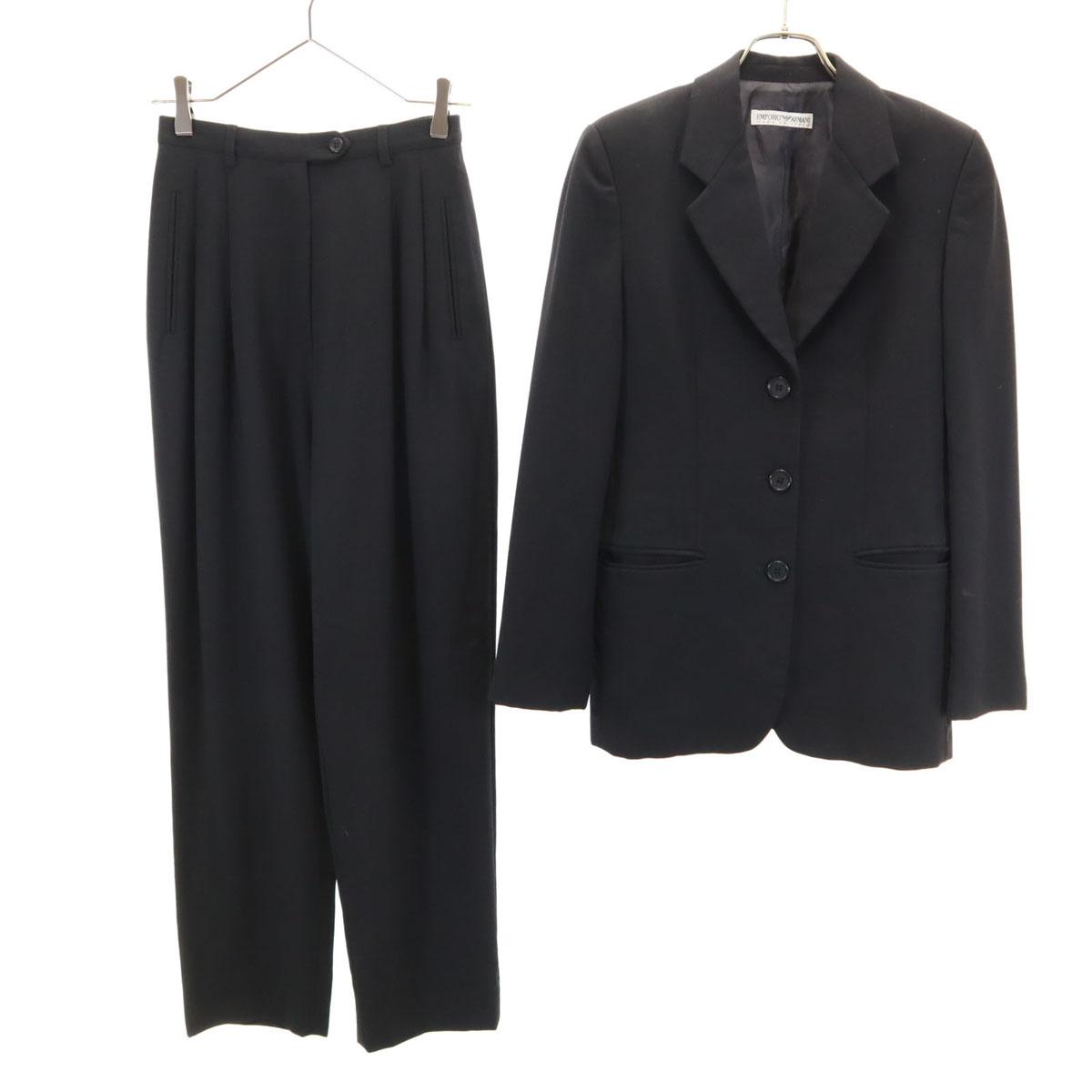 

Emporio Armani 90s Italian Wool Old pants suit Setup 38/42 black Women Used