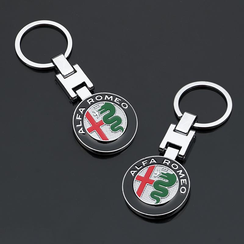 2026 Horký Alfa Romeo Vysoce kvalitní kovové logo auta Klíčenka Klíčenka Auto Interiérové doplňky Pro Alfa Romeo 4C 159 166 Spider Giulia