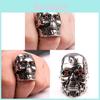 Terminator Skull Ring With Electroplated Alloy For Halloween Costume And Unisex Fashion