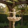 Elegante Ballerina Figur Fee Blumentopf Skurrile Mädchen Hängepflanzenkorb Außenbereich Garten