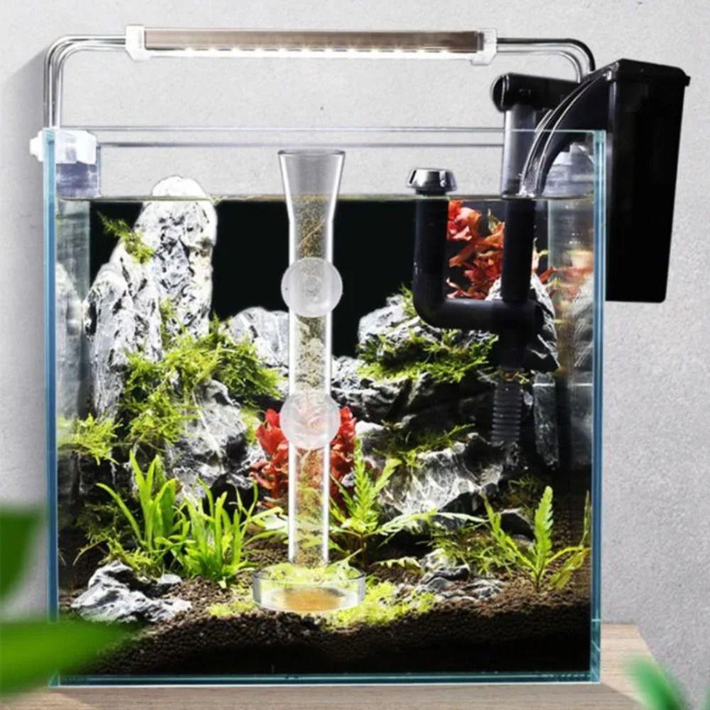 With Suction Cup Aquarium Fish Tank Feeder Set Transparent Shrimp Feeding Tube New Feeder Bowl
