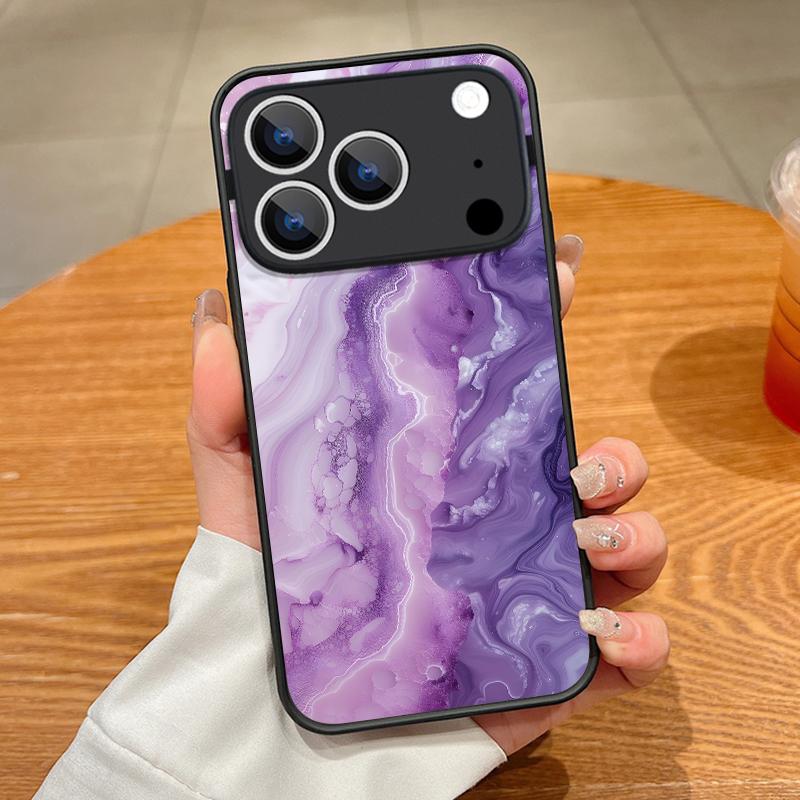 Colorful Marble Case For iPhone 17 Pro Max Case iPhone 16 15 14 13 Pro Max 17E Magnetic For Magsafe Thin Ring Hybrid TPU+PC Matte Cover