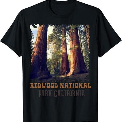 Humboldt Redwoods Retro Us California State Vintage Parks T Shirt