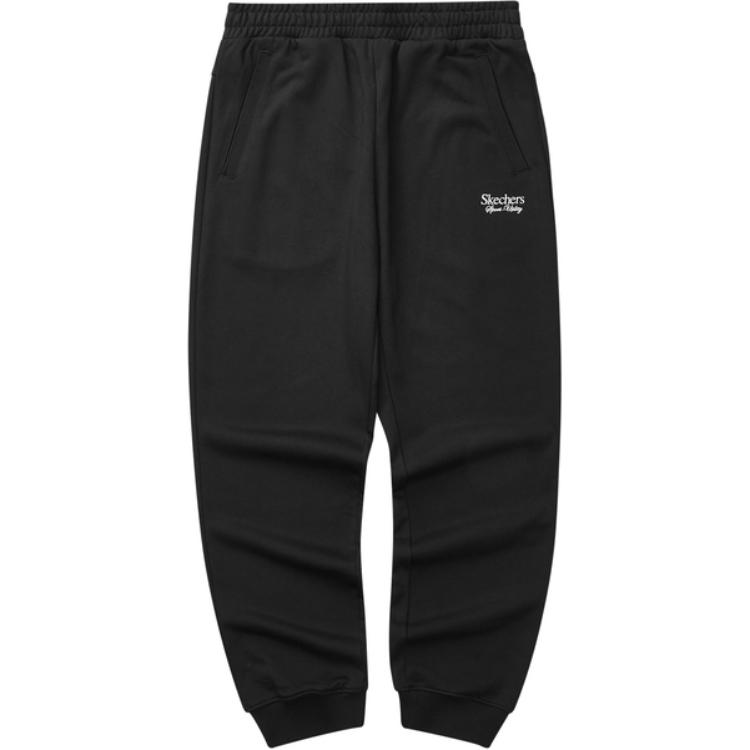 Skechers Sport Life SS24 Versatile Letter Fashion Comfortable Casual Pants Men pants Carbon-Black L324M027-0018 M