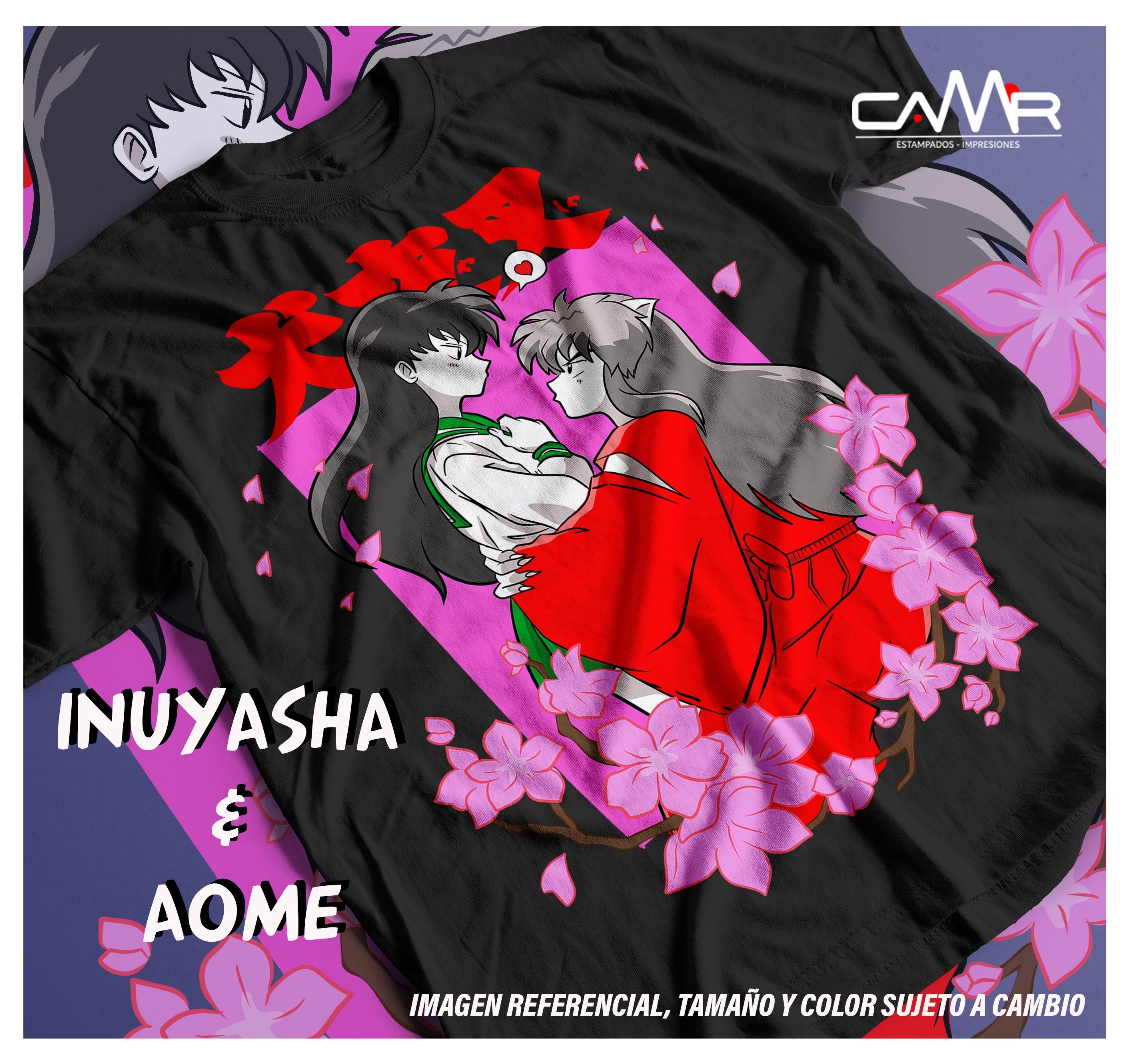 

Инуяша Сессёмару Футболка Красная Луна Ину Яша Аниме Черная с коротким рукавом Мягкая футболка 5XL чёрный