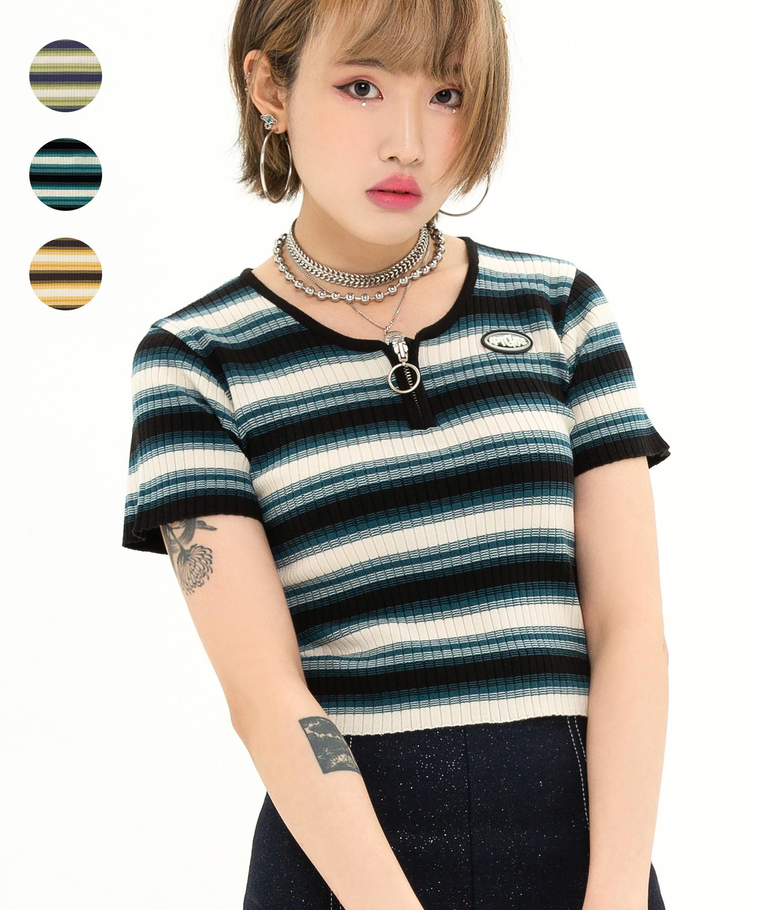 Apartment (W) Izo Stripe Half Knit (3 Color) Stripe/Mustard - S