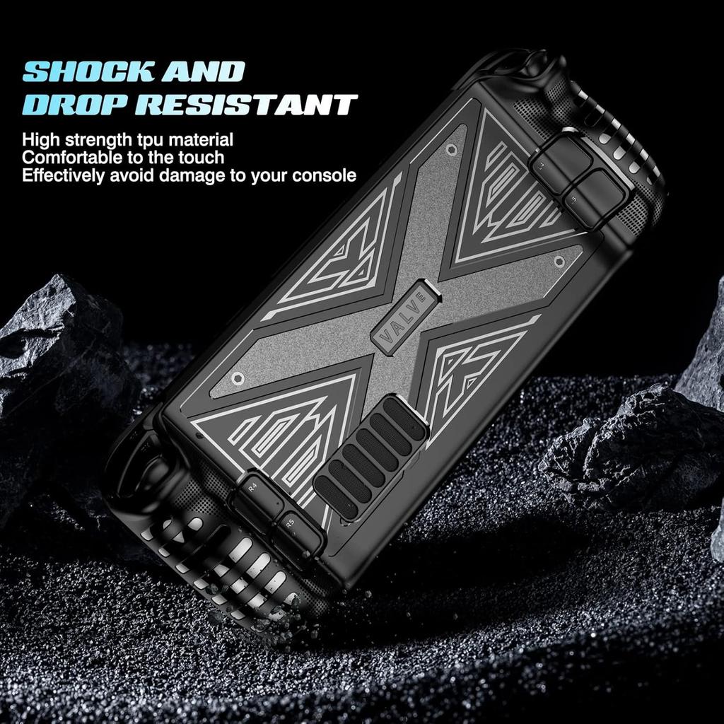 X Textur Steam Deck Schutzhülle Weiche TPU Hülle Stoßdämpfung Kratzfest Schale Kühl Langlebige Haut Ergonomie Rutschfester Griff