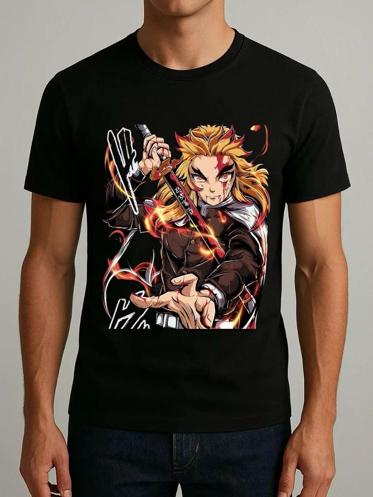 Demon Slayer Kyojuro Rengoku Anime T-shirt Unisex T-Shirt XL