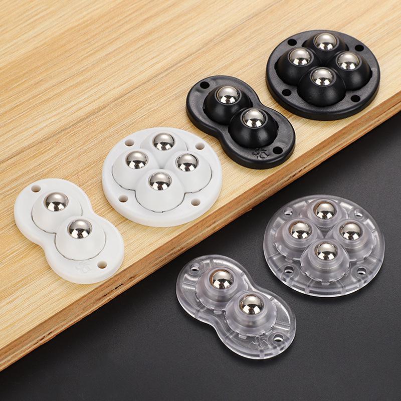 Caster Wheel Pulley Mobile Base Roller for Load-Bearing Furniture, Adhesive Hole-Free Ball Type