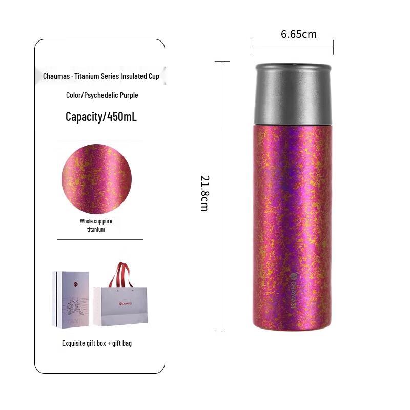 FUGUANG Pure Titanium Insulated Portable Tea Infuser Bottle