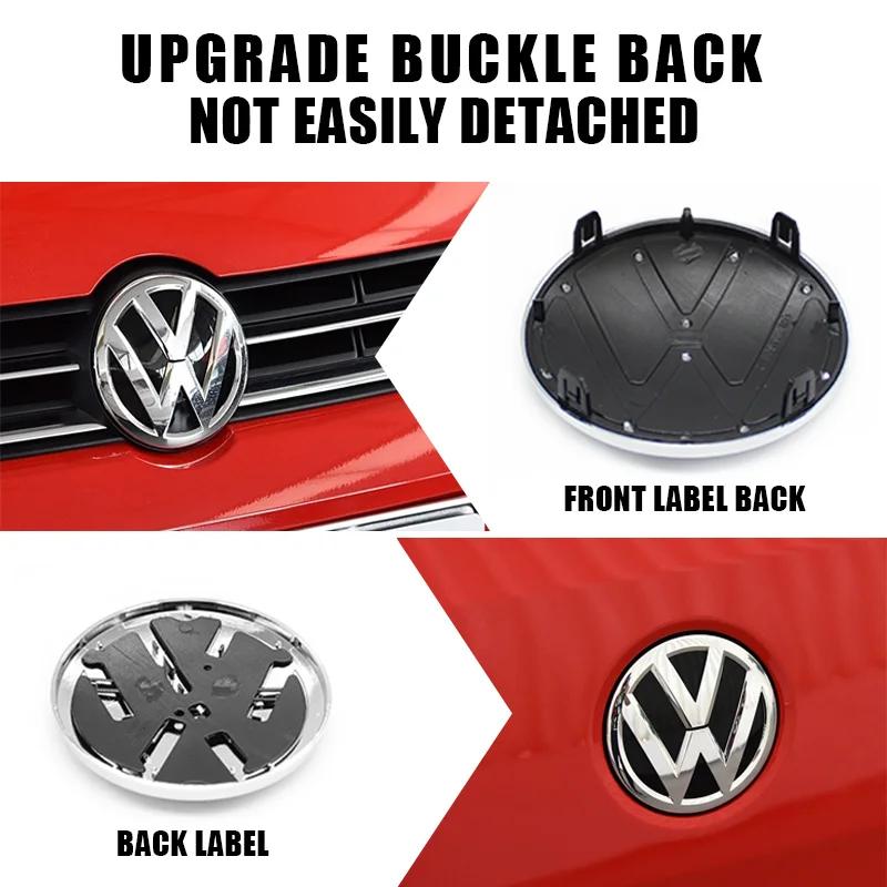 2026 Hot For VOLKSWAGEN VW 2Pcs VW Replacement Front Grill Badge Rear Trunk Lid Emblem Logo Decorative For Volkswagen Polo 6 6C