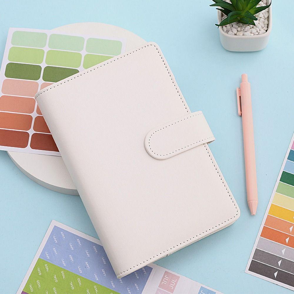 A6 Binder Ledger PU Leather Money Binder Organizer Budget Binder Notebook Office Worker