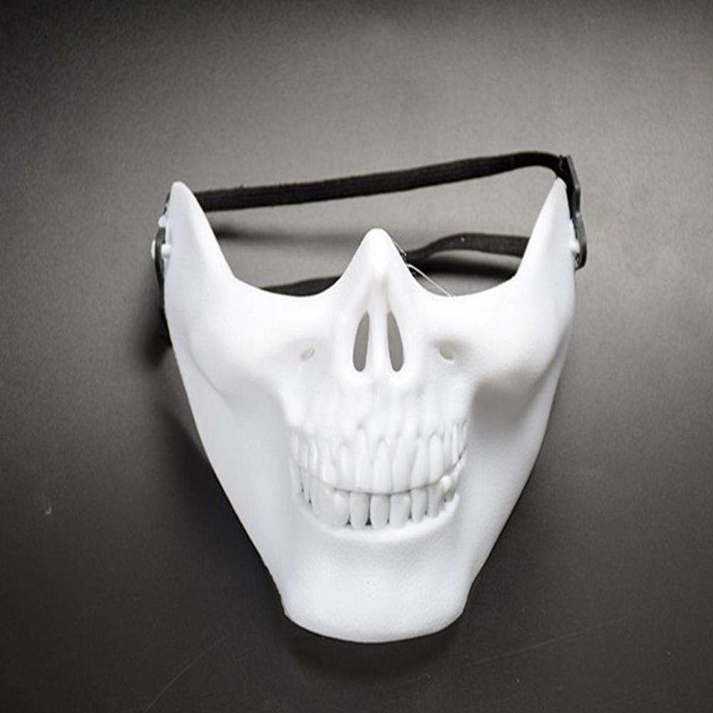 Halloweenská maškarní párty Cosplay Luxusní náčelník Lebka Poloviční obličejová maska pro dospělé ženy a muže