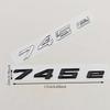 3D ABS Chrom Schwarz Auto Buchstaben Logo 745e Heckklappen Emblem Aufkleber Abziehbild Für BMW 7er Reihe 745e G12 Auto Heckmarkierung Zubehör