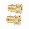 2 Pcs Gold BNC Female To SMA Male Convert Adapter Connector