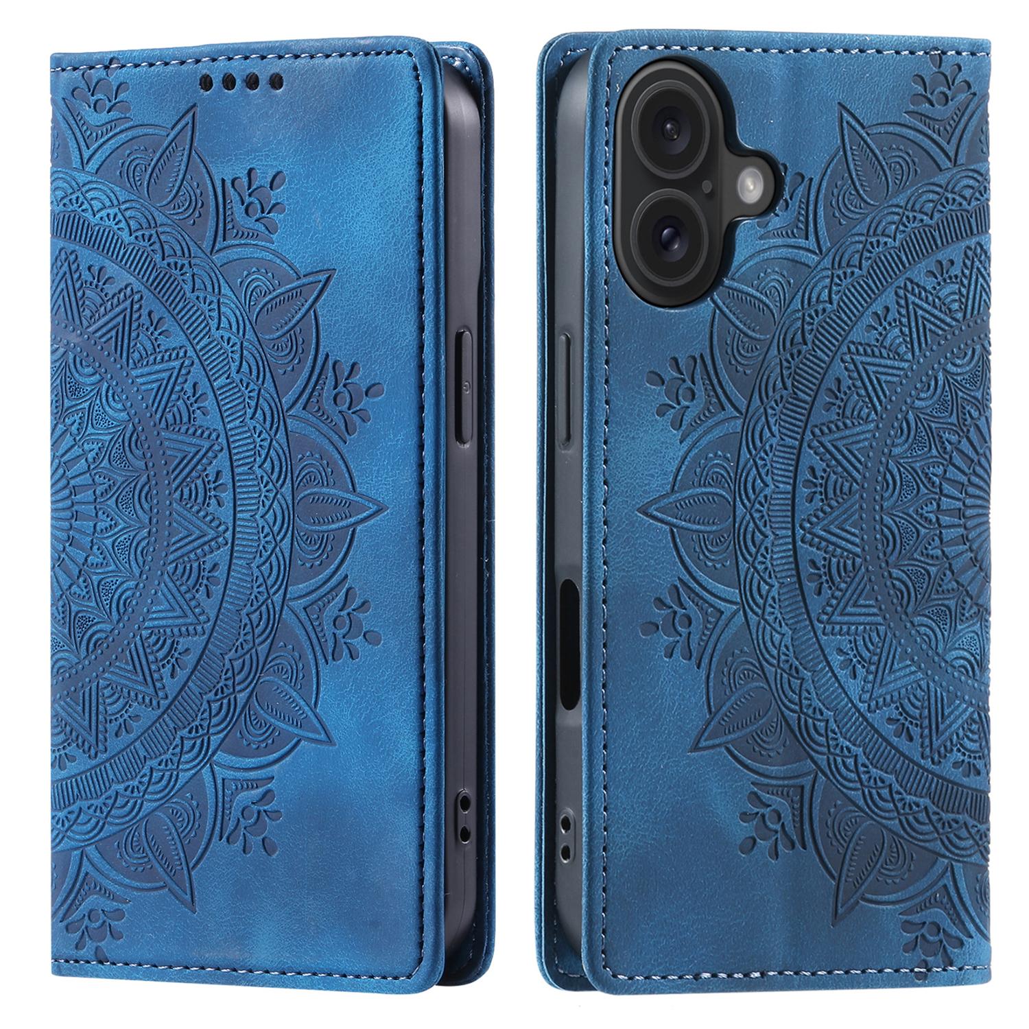 

For iPhone 17 Case Magnetic Closing Leather Phone Cover Pattern Imprinted