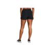Under Armour Solid Color Brand Logo Elastic Straight Casual Shorts Women Shorts Black 1383556-001