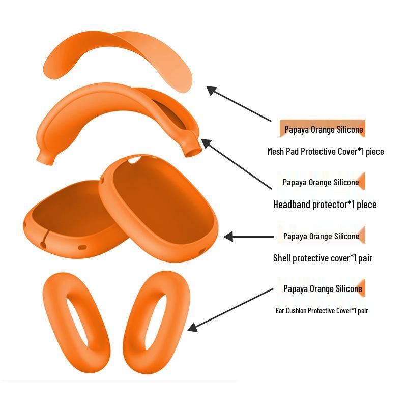 AirPods Max Silicone Protective Case: Soft Headphone Shell for Bluetooth Earphones