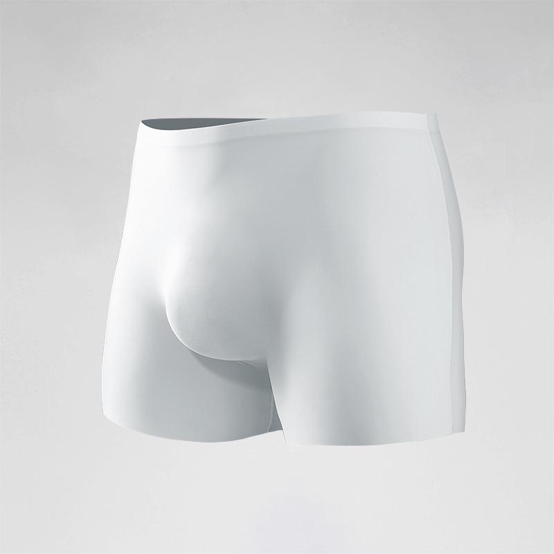 Men's 3D Molded Ice Silk Seamless Boxer Briefs - Lightweight Extended Sport Trunks