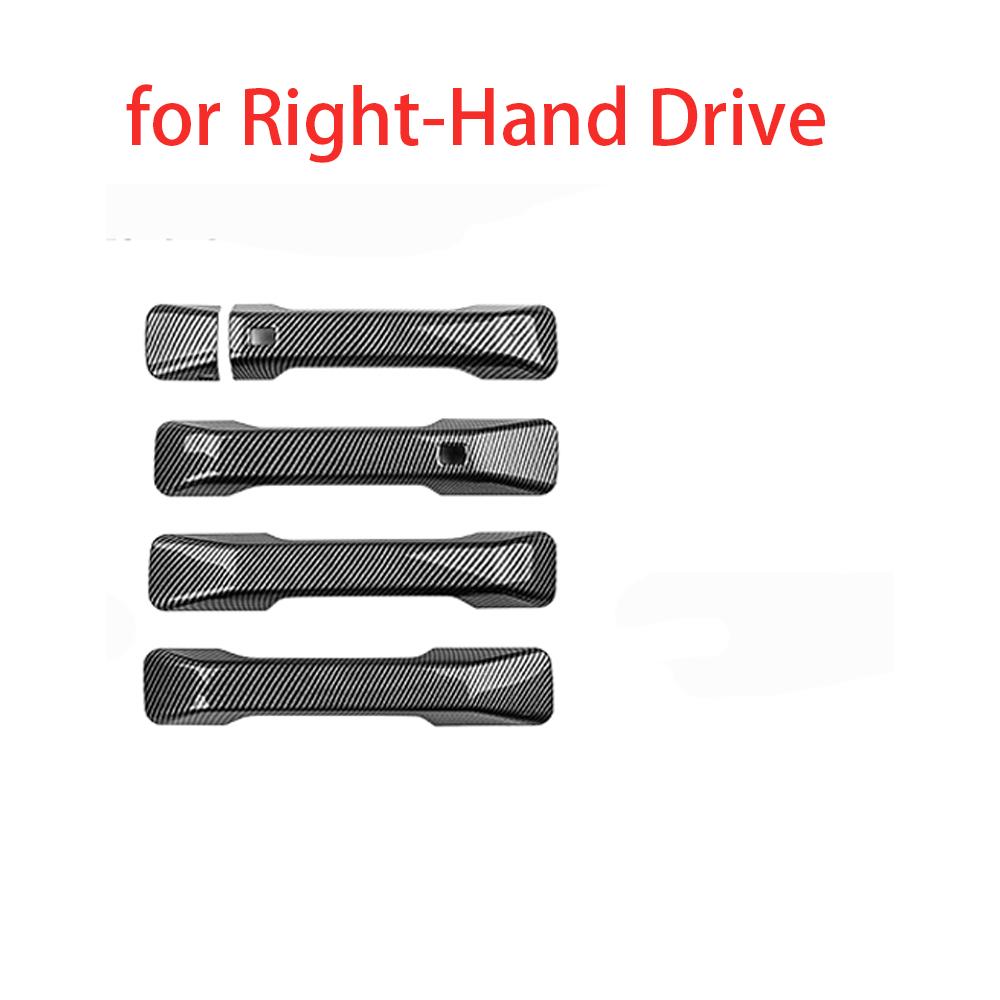 Car Carbon Fibre/Black Style ABS Touch/Button-Model Exterior Door Handle For Hyundai Santa Fe MX5 2024 2025LHD/RHD Exterior Trim