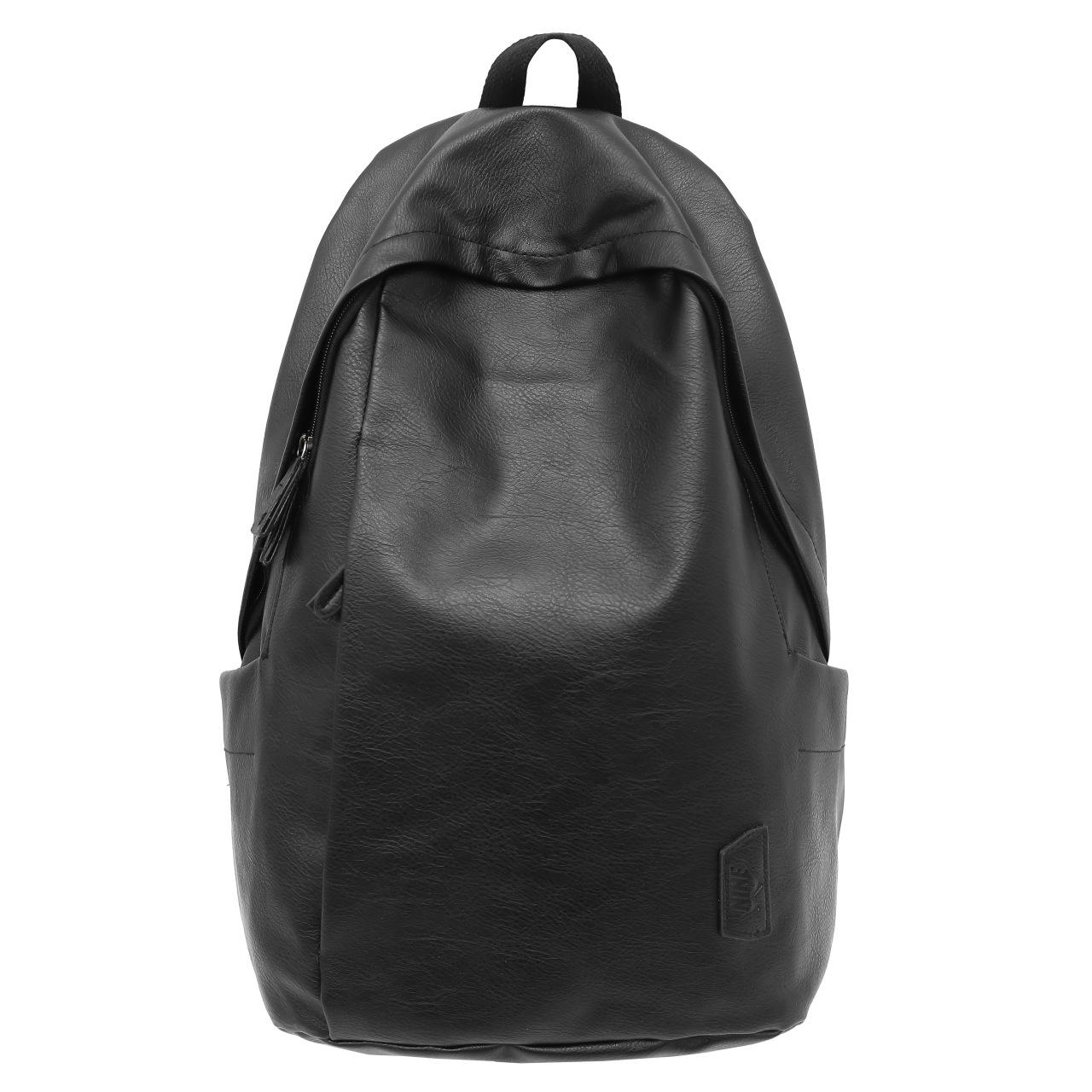 

Дорожный рюкзак из искусственной кожи для мужчин и женщин, школьный рюкзак для школьников, сумка для ноутбука чёрный