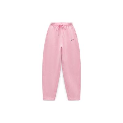 X Colaboración Barbie Pantalón de Chándal de Punto con Logo Ajustado Largo de Cintura Alta Mujer bottoms Rosa 0085823620-823