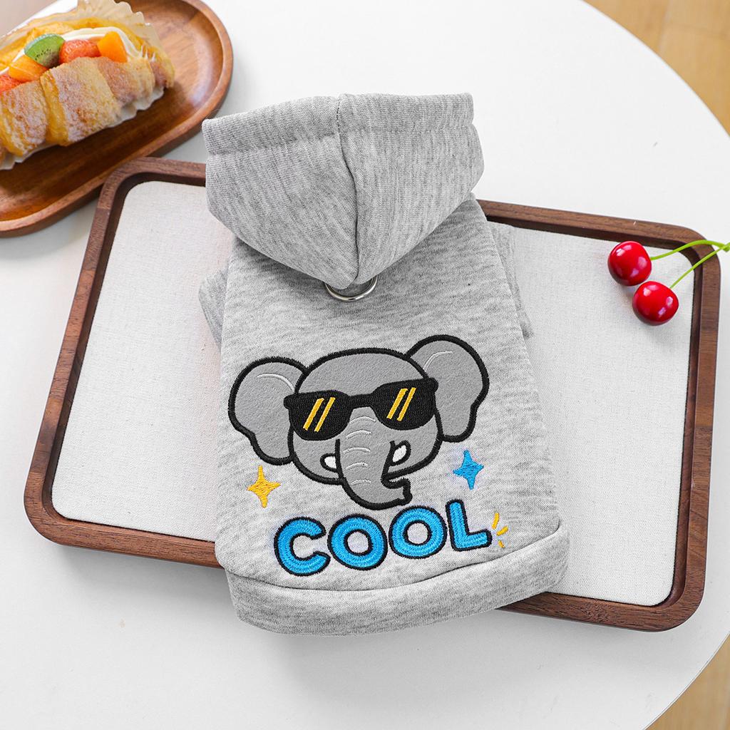 Pet clothes autumn and winter new small dog puppies happy dog cat warm comfortable cool sweater - white rabbit