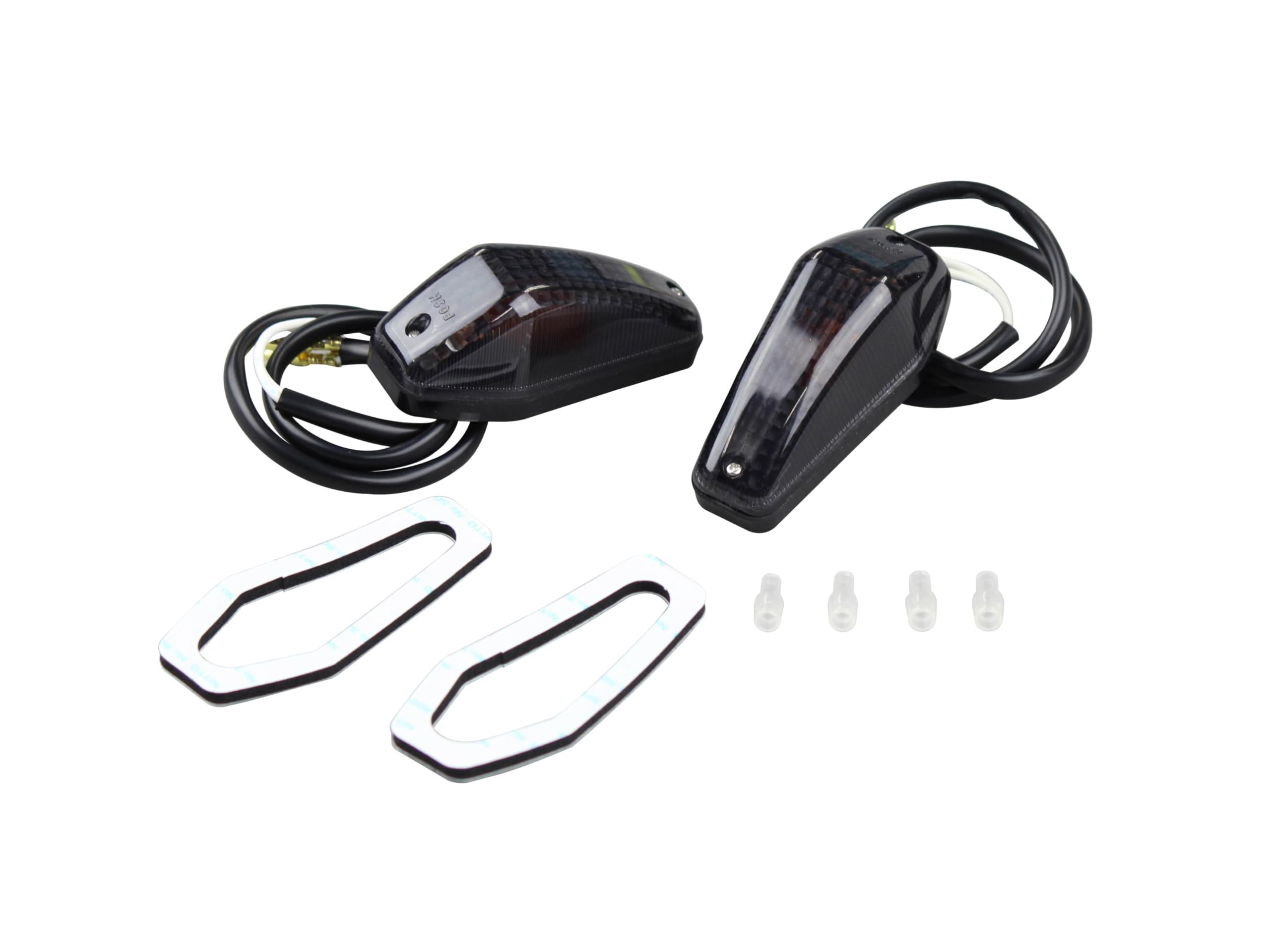 

POSH FAITH Мотоциклетные аксессуары Поворотники Aero Sharp Мини-тип 12В 10Вт Лампы Дымчатые 090003 Самоклеящиеся сигналы, (Пакет 2), В комплекте, Объектив,