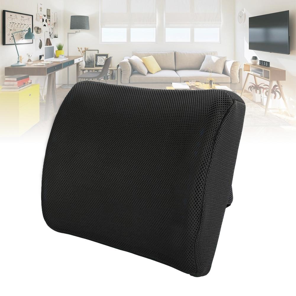 Black Back Pillow Rebound Memory Foam Pillow Car Chair Back Seat Rest Cushion