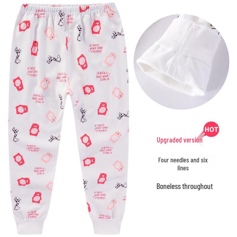 Kids' Pure Cotton Autumn Sleep Pants: Soft, Cozy Leggings for Boys and Girls