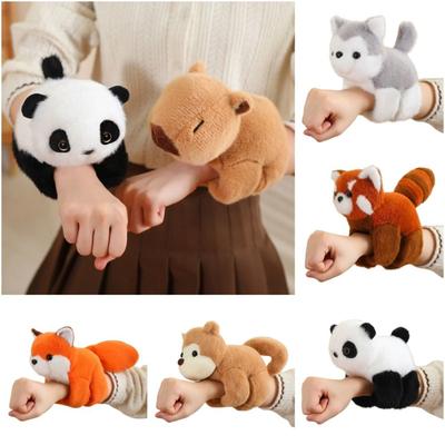 Panda Plüschtier Armband mit Schnappverschluss Wasserschwein Affe Plüsch Handgelenkband Schnapparmband Serie Geburtstagsgeschenk