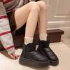 Fashion Thick and Warm Hiking Boots Thick Soled Shock-absorbing Mid Tube Outdoor Women's Cotton Shoe Waterproof and Anti Slip Snow Boots