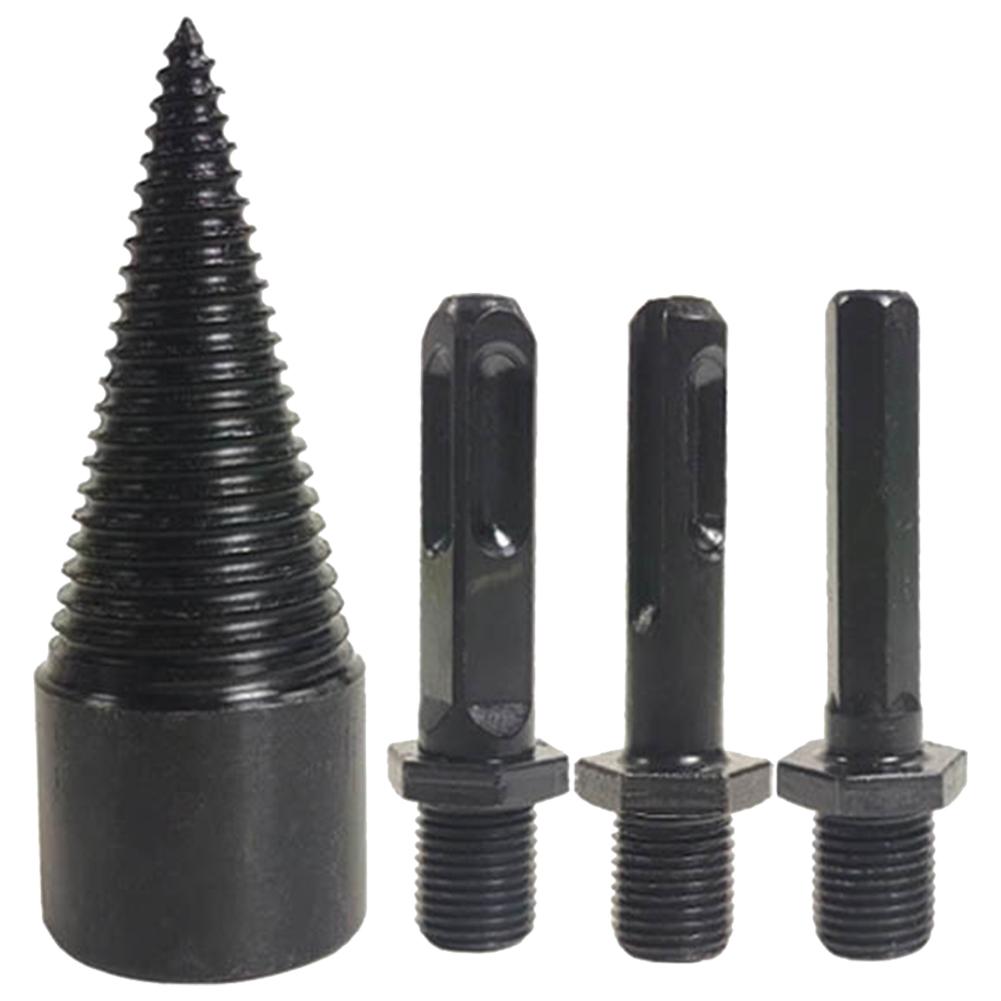 32mm Wood Drill Bit Splitter Square/Round/Hexagonal Shank Drill Bit Split Drilling Tool Electric Drill Wood Splitter for Wood