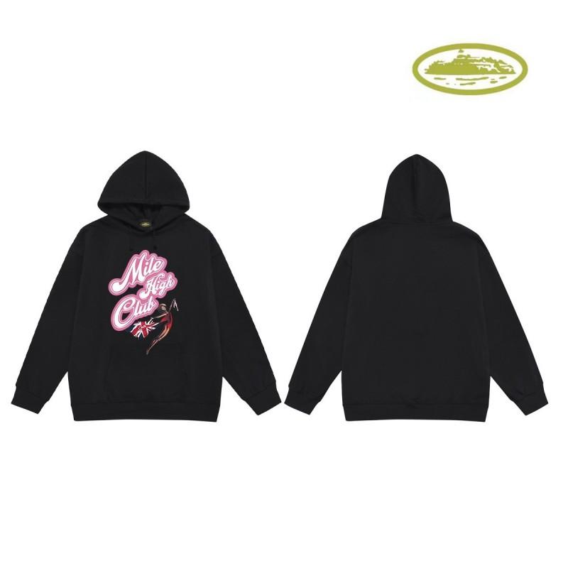 CORT Alcatraz Distressed Hoodie Men Streetwear Loose Fit Couple Sweatshirt Winter