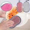 Double Sided Scouring Pad Reusable Microfiber Dish Cleaning Sponges Cloths No Scraping Efficient Decontamination Kitchen Tool