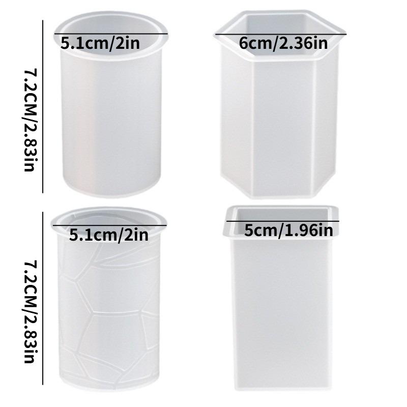 

4Pcs Set 3D Geometric Silicone Candle Molds Cylindrical Texture For DIY Soap Making Aromatherapy Home Decor Nordic Craft Supply