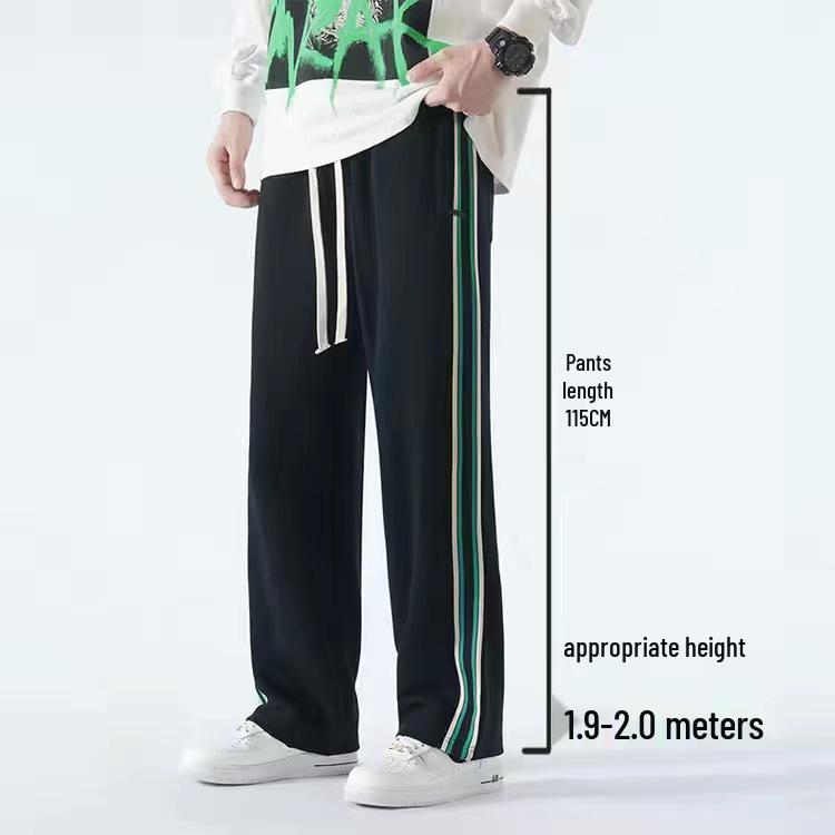 Men's Spring Extra-Long Straight-Leg Sweatpants - Trendy, Loose, Casual American-Style
