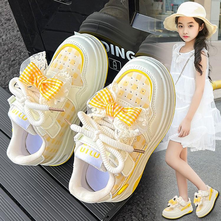 2025 Autumn Girls' Princess Sneakers - Soft Sole White Sports Shoes