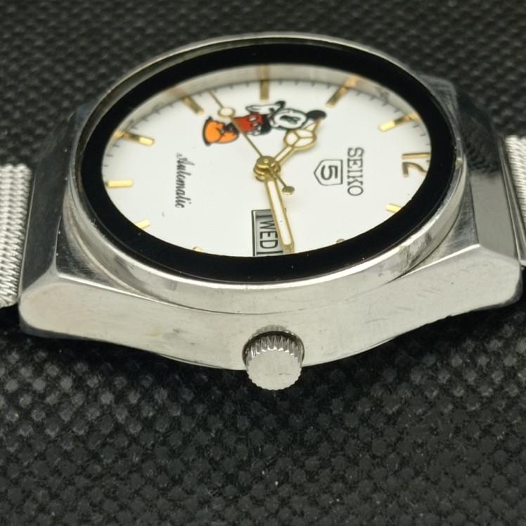 BRUKT VINTAGE SEIKO CARTOON DIAL AUTOMATISK 6309A JAPAN HERREKLOKKE 606-a314470-2 SKU606-a314470