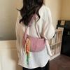 Colth Dumpling Bag Large Capacity Crossbody Bag Storage Bag Plaid Shoulder Bag  School