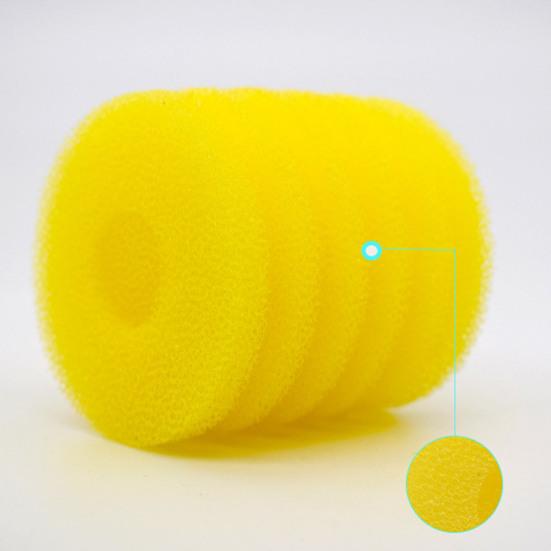 Filterschwamm, dicker, starke Adsorptionskraft, universeller, runder, gelber Aquarium-Filterschaum