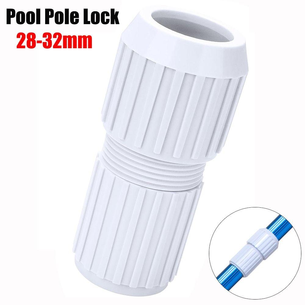 White Pool Pole Replacement Cam Lock Pool Rod Accessories Connector Joint Pool Pole Connector