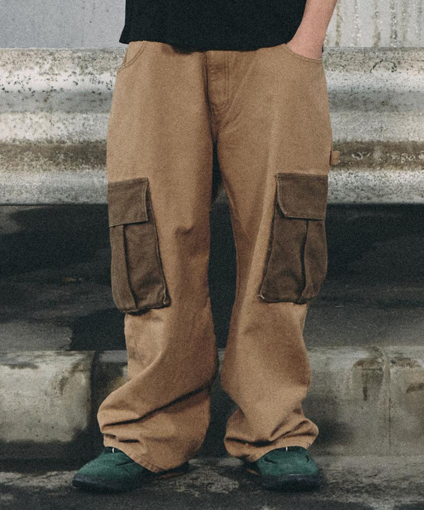 Bieseulaebis Work Wide Fit Heavy Cargo Pants Brown