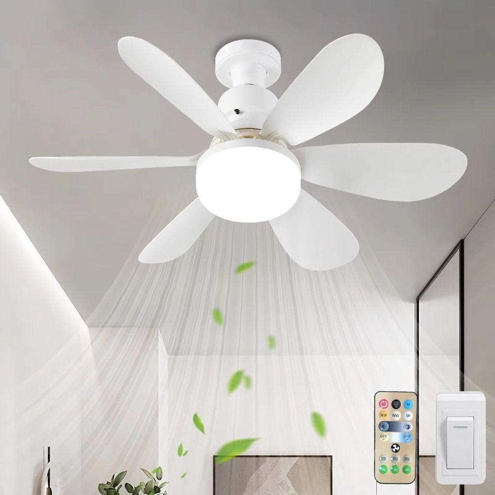 Dimmable LED Light Fan With Remote Control Electric Fan Ceiling Lamp Ceiling Fan Light Living Room