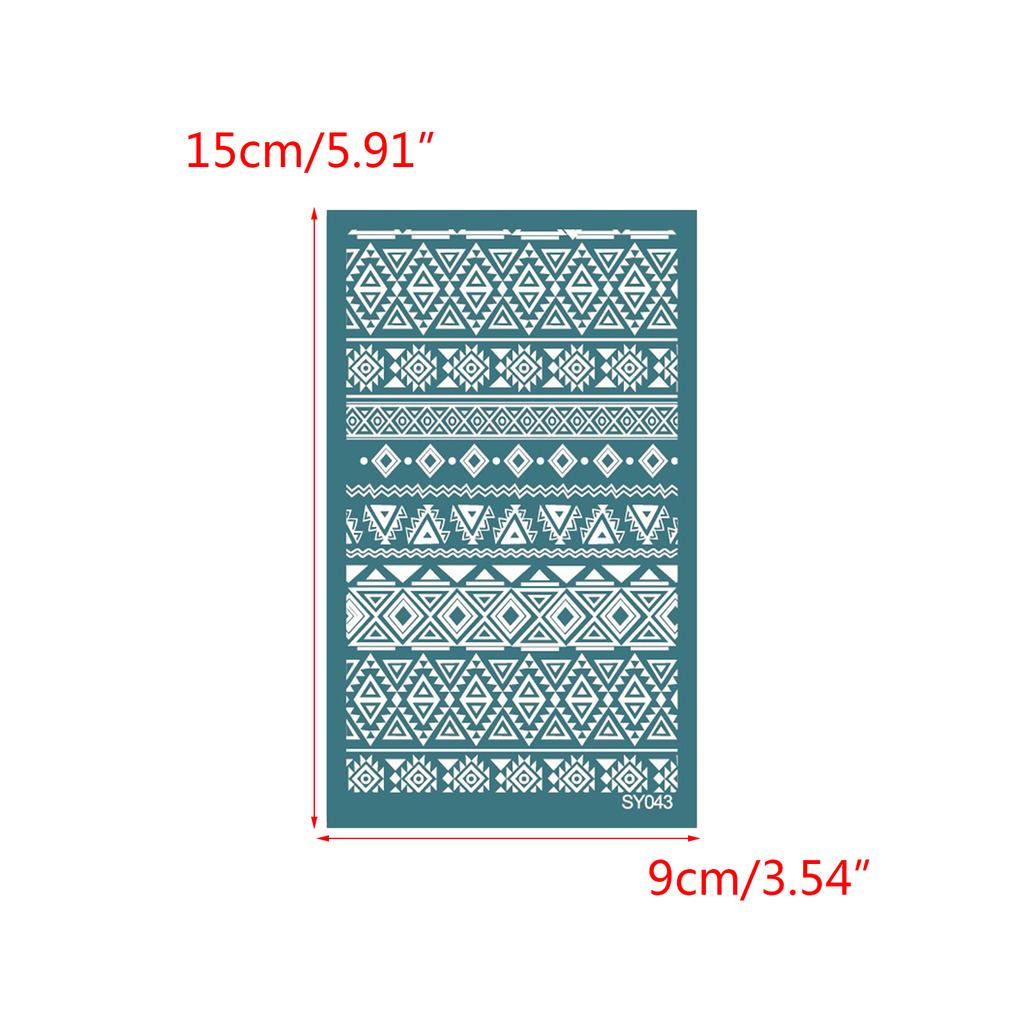Geometric Silk Screen Stencils for Clay Reusable Silkscreen Print for DIY Printing on Clay Jewelry Earrings Scrapbooking