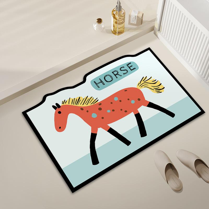 Toilet Diatom Mud Cartoon Household Absorbent Foot Mat Mat Toilet Mat Mat Home Mat Absorbent Non-slip